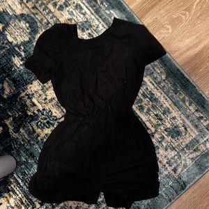 black backless lululemon romper